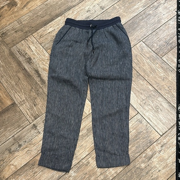 Athleta Bali Linen Jogger Cropped Pants Size 2 - Picture 2 of 6